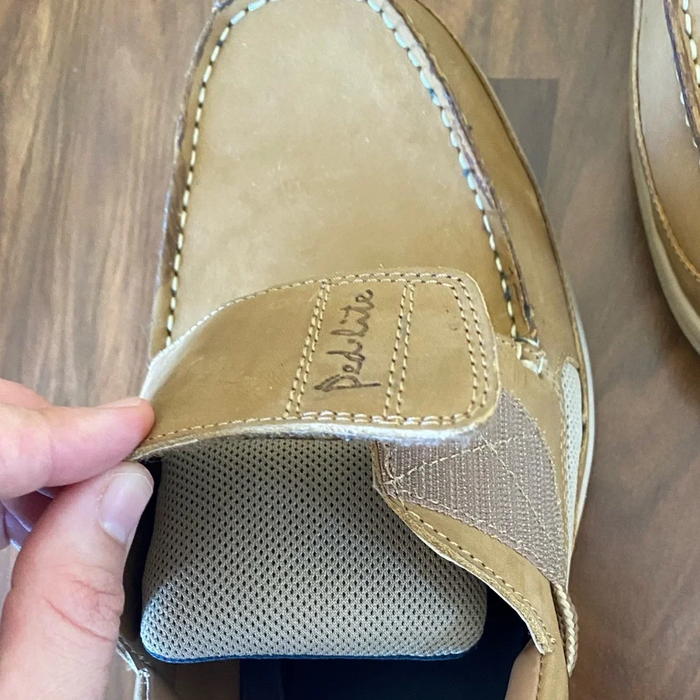 NWOT $188 Per-Lite Men’s Oliver Diabetic shoes with Velcro-tan (men’s size 12 W)